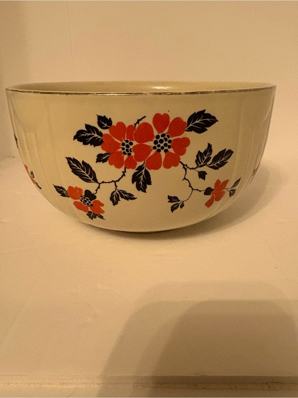 Red Poppy vintage HALL bowl USA kitchenware